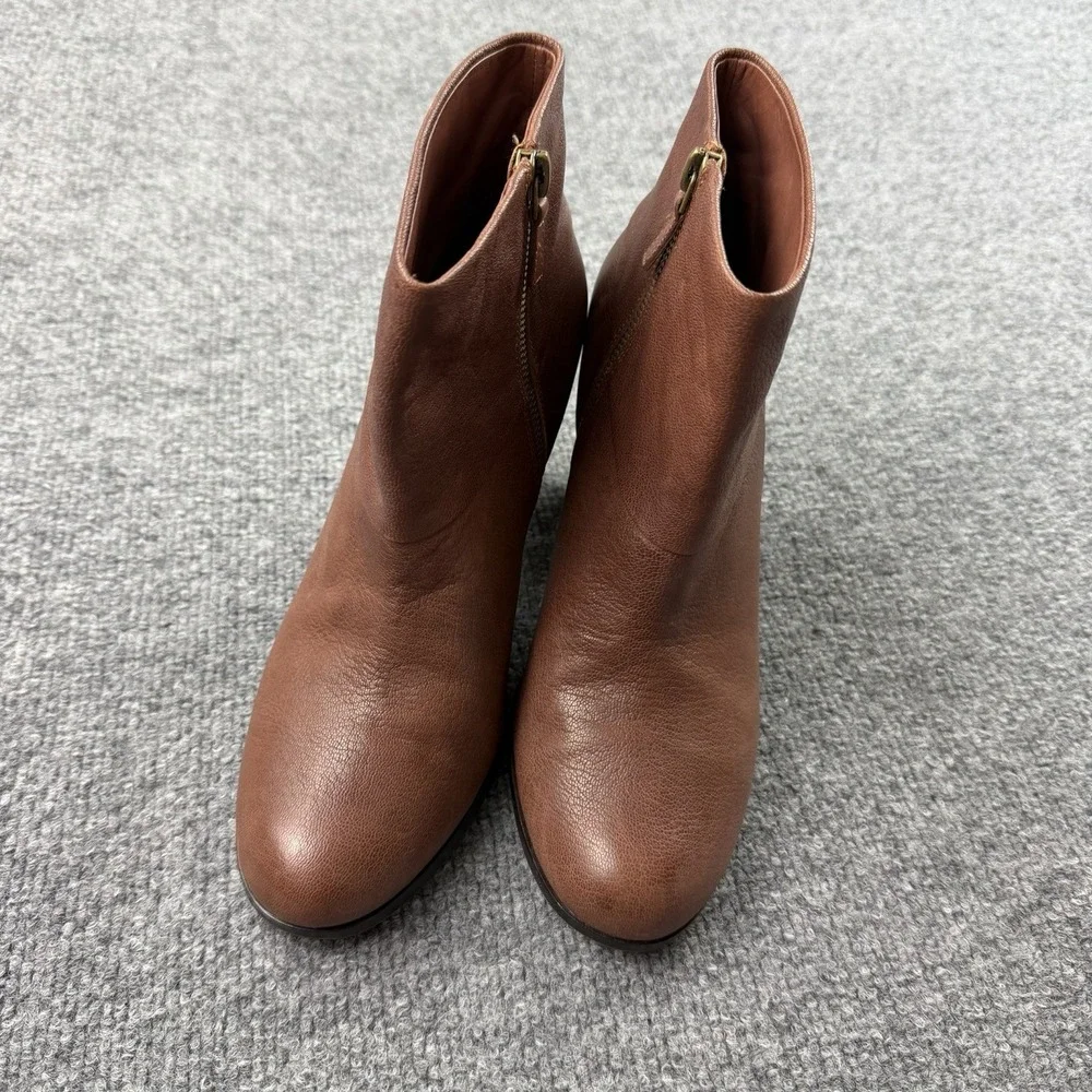 Cole Haan NikeAir Brown Leather Ankle Boots Heeled‎ Booties Womens 8B